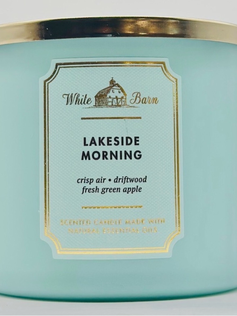 White Barn Lakeside Morning Scented Candle - Aqua Blue